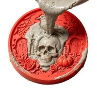 Cement Molds for Concrete DIY Silicone - Pumpkin Skull Making Craft Ghost