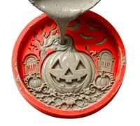 Cement Molds for Concrete DIY Silicone - Pumpkin Skull Making Craft Ghost