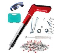 Cement Wall Fastener - Handheld Manual Nail guun Tool, Five Level Power Control with 100 Pins | Heavy Duty Concrete Wood Fixing Equipment for DIY Carpentry, Picture Hanging, Wire Mounting, Interior