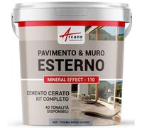 Cemento Cerato Esterno per Pavimento e Muro 10 m² Titanio Grigio Chiaro | Alta Resistenza Uv, Buona Opacità, Tempo Aperto 4H, Aderisce Ai Supporti, Vernice Antimacchia - Arcane Industries