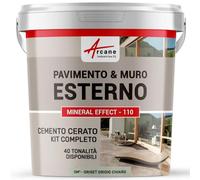 Cemento Cerato Esterno per Pavimento e Muro 5 m² Grigio Chiaro Spinello | Alta Resistenza Uv, Buona Opacità, Tempo Aperto 4H, Aderisce Ai Supporti, Vernice Antimacchia - Arcane Industries