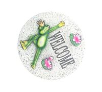 Cemento Pietra da Giardino Verde per Camminamento Esterno | Segnale di Benvenuto Decorativo, Formato Piccolo e Portatile, per Vialetti e Ingresso di Casa