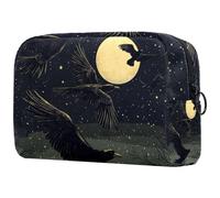 Cemetery Ravens - Trousse da donna, per articoli da toeletta da viaggio, grande, pratica borsa organizer con cerniera, Multi, 18.5x7.5x13cm/7.3x3x5.1in, Beauty case