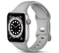 CeMiKa Cinturino Compatibile per Apple Watch Cinturino 38mm 40mm 41mm 42mm 44mm 45mm 46mm 49mm, Silicone Cinturini di Ricambio per iWatch Series 10 9 8 7 6 5 4 3 2 1 SE, 38mm/40mm/41mm-S/M, Grigio