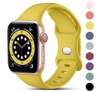 CeMiKa Cinturino Compatibile per Apple Watch Cinturino 38mm 40mm 41mm 42mm 44mm 45mm 46mm 49mm, Silicone Cinturini per iWatch Series 11 10 9 8 7 6 5 4 3 SE3 SE, 42mm/44mm/45mm/49mm-S/M, Giallo Mango