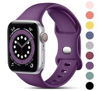 CeMiKa Cinturino Compatibile per Apple Watch Cinturino 38mm 40mm 41mm 42mm 44mm 45mm 46mm 49mm, Silicone Cinturini di Ricambio per iWatch Series 10 9 8 7 6 5 4 3 2 SE, 42mm/44mm/45mm/49mm-S/M, Prugna