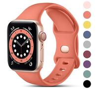 CeMiKa Cinturino Compatibile per Apple Watch Cinturino 38mm 40mm 41mm 42mm 44mm 45mm 46mm 49mm, Silicone Cinturini di Ricambio per iWatch Series 10 9 8 7 6 5 4 3 2 SE, 42mm/44mm/45mm/49mm-S/M, Corallo