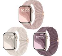 CeMiKa Cinturino Intrecciato Compatibili con Cinturino Apple Watch 49mm 44mm 45mm 46mm 42mm,Cinturini Sport Solo Loop Elastico Tessuto Nylon per iWatch Series 10 9 8 7 SE 6 5 4 3 Ultra,Uomo Donne,3Pz