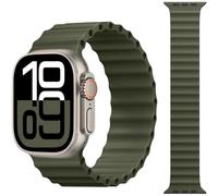 CeMiKa Cinturino Sportivo Ocean Solo Loop Compatibile per Apple Watch 49mm 46mm 45mm 44mm 42mm, Silicone per iWatch Ultra 2 Ultra Serie 10 9 8 7 6 5 4 3 2 1, Verde