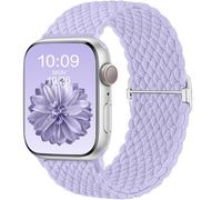 CeMiKa Compatible per Cinturino Apple Watch 44mm 46mm 45mm 49mm, Intrecciato Sport Nylon Ricambio Elastica Cinturini per iWatch Series 11 10 9 8 7 6 5 4 SE Ultra 3 2 1, Uomini Donna, Lavanda