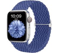 CeMiKa Compatible per Cinturino Apple Watch 44mm 46mm 45mm 49mm, Intrecciato Sport Nylon Ricambio Elastica Cinturini per iWatch Series 10 9 8 7 6 SE 5 4 3 Ultra 2 1, Uomini Donna, Blu