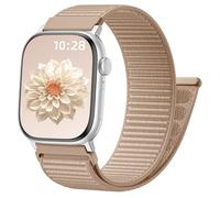 CeMiKa Nylon Loop Cinturini Compatibile con Apple Watch Cinturino 40mm 42mm 41mm 38mm Uomo Donna - Nylon Sport Morbido Traspirante Cinturino per iWatch SE SE3 Series 11 10 9 8 7 6 5 4 3, MilkTea