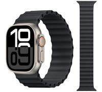 CeMiKa Ocean Sport Solo Loop Cinturino Compatibile con Apple Watch 49 mm, 46 mm, 45 mm, 44 mm, 42 mm, silicone traspirante per iWatch Ultra 2 Ultra Series 10, 9, 8, 7, 6, 5, 4, 3, nero