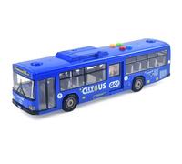 Cemirk Giocattolo a forma di autobus per bambini e bambine dai 1 anni in su, con luci e suoni, pneumatici realistici, porte funzionali simulate, movimento ad attrito, blu