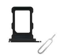 Cemobile Supporto di ricambio per slot per scheda SIM per iPhone 16 Pro e 16 Pro Max (versione SIM singola) con anello di tenuta in gomma impermeabile e perno di espulsione aperto (titanio nero)