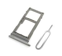 Cemobile - Vassoio singolo per scheda SIM Micro SD con guarnizione di tenuta impermeabile per Samsung Galaxy S10/S10 Plus G973 G975 (solo modello SIM singola) (argento)