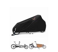 CEMOFE Copri Bicicletta Cargo Telo Copri Bici Impermeabile Telo Bicicletta da Esterno con Strisce Riflettenti 420D Oxford Protezione UV per Bici da Carico a Due Ruote 270 x 75 x 100cm