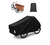 CEMOFE Protezione Impermeabile Bici Cargo Copri Bici Cargo Copri Bicicletta da Esterno con Strisce Riflettenti 420D Oxford Protezione UV per Bicicletta da Carico a Tre Ruote 220x105x100cm