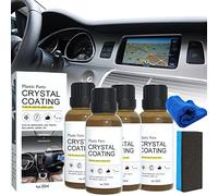 Cemssitu Cristal Coating para PláStico del Carro, Crystal Coating for Car, Crystal Coating for Car Plastic Parts, Plastic Refurbishing Agent for Car (4pcs)