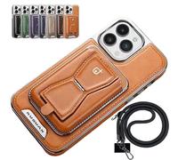 Cemssitu Luxurious Leather Magnetic Phone Case for iPhone 15/14/13/12 PRO Max, 2-in-1 Detachable Magnetic Phone Case Stand, Separate Wallet And Back Cover (iPhone 15 PRO Max,Coffee)