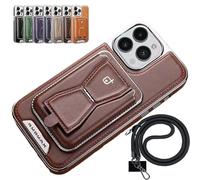 Cemssitu Luxurious Leather Magnetic Phone Case for iPhone 15/14/13/12 PRO Max, 2-in-1 Detachable Magnetic Phone Case Stand, Separate Wallet And Back Cover (iPhone 12 PRO Max,Brown)