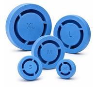 Cemssitu Pottery Foot Ring Tool Set, 5-Size Clay Base Aligner for Bowls And Mugs (Blue)