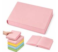 Cemssitu Thickened Color Brick Notebook, A5 720 Pages Hardcover Journal with PU Leather Cover, Colorful Thick Paper Diary with Ribbon Bookmark for Notes School Office Gift (Pink)