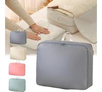 Cemssitu Ultra Space Saving Self Compression Organizer, Heavy Duty Moving Bags, Compression Packing Cubes for Travel, Compression Storage Packing Bags for Clothes, Comforters (Grey,M)