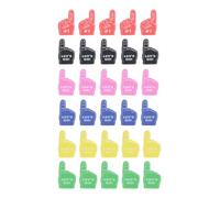 CEMTUKLBP 30pcs Foam Finger per Tifosi Sportivi, Dita Schiuma Colorate per Tifo, Set di 30 Dita Schiuma per Baseball Basket Calcio, Accessori per Feste Sportive e Compleanni