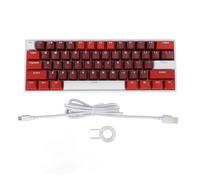 CEMTUKLBP 61 Key Mechanical Keyboard with Red Switch, Wired USB C RGB Backlit Compact 60% Layout Ergonomic Design for Office Home Gaming, Full Hot Swap Support