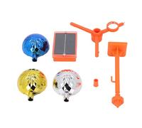 CEMTUKLBP Birds Reflect Deterrent Solar Powered Visual Sound Bird Scarer, 360° Rotating Reflective Prism with Wind & Solar Drive, for Gardens, Orchards, Rooftops, Airports And Farms