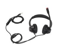 CEMTUKLBP Call Center Headset Noise Cancelling On Ear Headphones, Business Communication Headset with HD Microphone, 3.5mm Plug for Home Office Telemarketing Customer Service, Lightweight Co