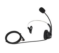 CEMTUKLBP H360 - Auricolare telefonico da 3,5 mm, auricolare professionale con microfono a cancellazione del rumore, auricolare monofonico per call center con microfono a braccio flessibile,