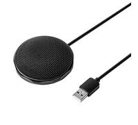 CEMTUKLBP Microfono a condensatore USB omnidirezionale, mini microfono aziendale cablato per riunioni per PC laptop, scheda audio integrata con filtro del rumore, microfono USB Plug and