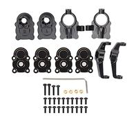 CEMTUKLBP Set di aggiornamento della Tazza dello sterzo RC Set di coperture per Ingranaggi del Manicotto dell'asse Posteriore accurato in Rame per Auto da Arrampicata FCX24 1/24 (Nera)