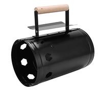 CEMTUKLBP Stufa a Carbone Rapida con barilotto e Manico in Legno Massiccio, accenditore per Camino da Barbecue da Esterno, Forno rapido per combustione del Carbone in Acciaio Inossidabile PE