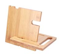 CEMTUKLBP Wooden Phone Holder Multi Functional Wallet Storage Box, Phone Organizer for Home Office, Retro Style Dual Phone Rack with Smooth Finish for Living Room Bedroom Study