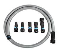 Cen-Tec Systems 94698 Quick Click - Tubo flessibile da 3 m per aspirapolvere per casa e negozio, con set di adattatori per utensili elettrici da 5 pezzi per raccolta della polvere