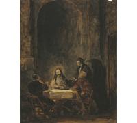 Cena a Emmaus con Cristo Wall Art - Poster biblico - 12X16/16X20/18X24/24X36