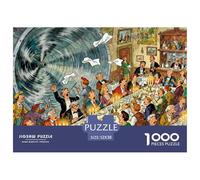 Cena a lume di candela in un tunnel del vento Puzzle in Legno Impermeabile DIY Puzzles Da 1000 Pezzi Per Adulti Colorati Giochi Di Impegnativi