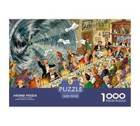 Cena a lume di candela in un tunnel del vento Puzzle in Legno Impermeabile DIY Puzzles Da 1000 Pezzi Per Adulti Impossibili Per Decorazioni Domestiche