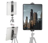 Cenawin Adattatore Treppiede per Tablet, Supporto Treppiede per iPad in Alluminio con Scarpetta Fredda, 2 Supporti Arca-Swiss, Filettatura da 3 1/4" per iPad Pro Air 4,7" a 13,5" Tablet Telefoni