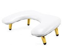 CENBEII Bracciolo per unghie: supporto conico obliquo dorato unico - Bracciolo a forma di U per unghie - Poggiamani per gli appassionati di nail art e saloni di manicure - allevia il dolore al polso