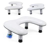 CENBEII Bracciolo per unghie: supporto rotondo bianco - Bracciolo a forma di U per unghie - Poggiamani per gli appassionati di nail art e saloni di manicure - Allevia il dolore al polso