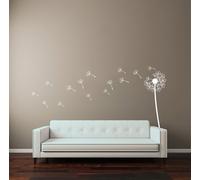 CENCAR SIGNS Adesivi Murali Vinile Fiore Dente di Leone Farfalle Art Deco