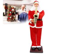 cendbirut Babbo Natale Che Canta e Balla da 180 cm con Sassofono, Statua di Babbo Natale elettrica in Movimento a grandezza Naturale, Decorazione Natalizia per Giardino Interno/Esterno,B