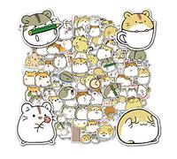 Cendray 100 Pezzi Simpatici Adesivi per Criceti Moda Sticker Decalcomanie per Computer Portatile, Valigia, Bagagli, Skateboard, Auto, Moto, Bottiglie d'Acqua, Biciclette