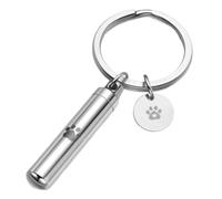 Cenere di cenere per cani - Collare di cenere del portaacconciature di Pix di Pet Collare di cenere con stampa PAW | Catena chiave Urn per ceneri Pet Memorial Ashes Open, Se référer à la description