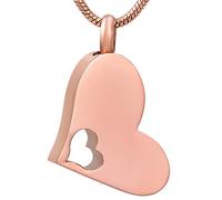 Cenere in acciaio inossidabile croce 316L in acciaio inossidabile intagliato Cremazione di crema di crema a cuore vergine con ceneri umane/souvenir per animali domestici per commemorare l'urna