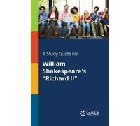 Cengage Learning G A Study Guide for William Shakespeare's "Richard (Tascabile)